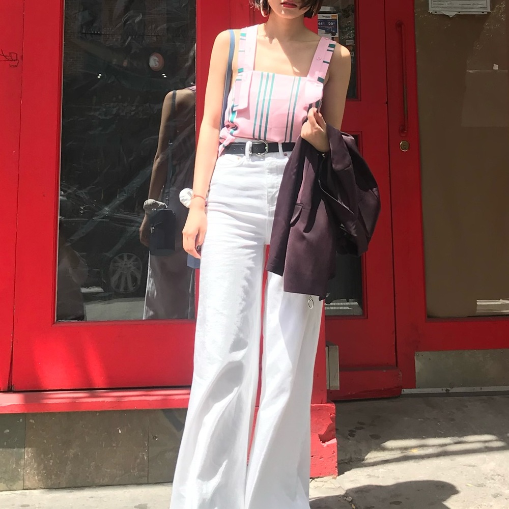 Topshop strap cami shirt